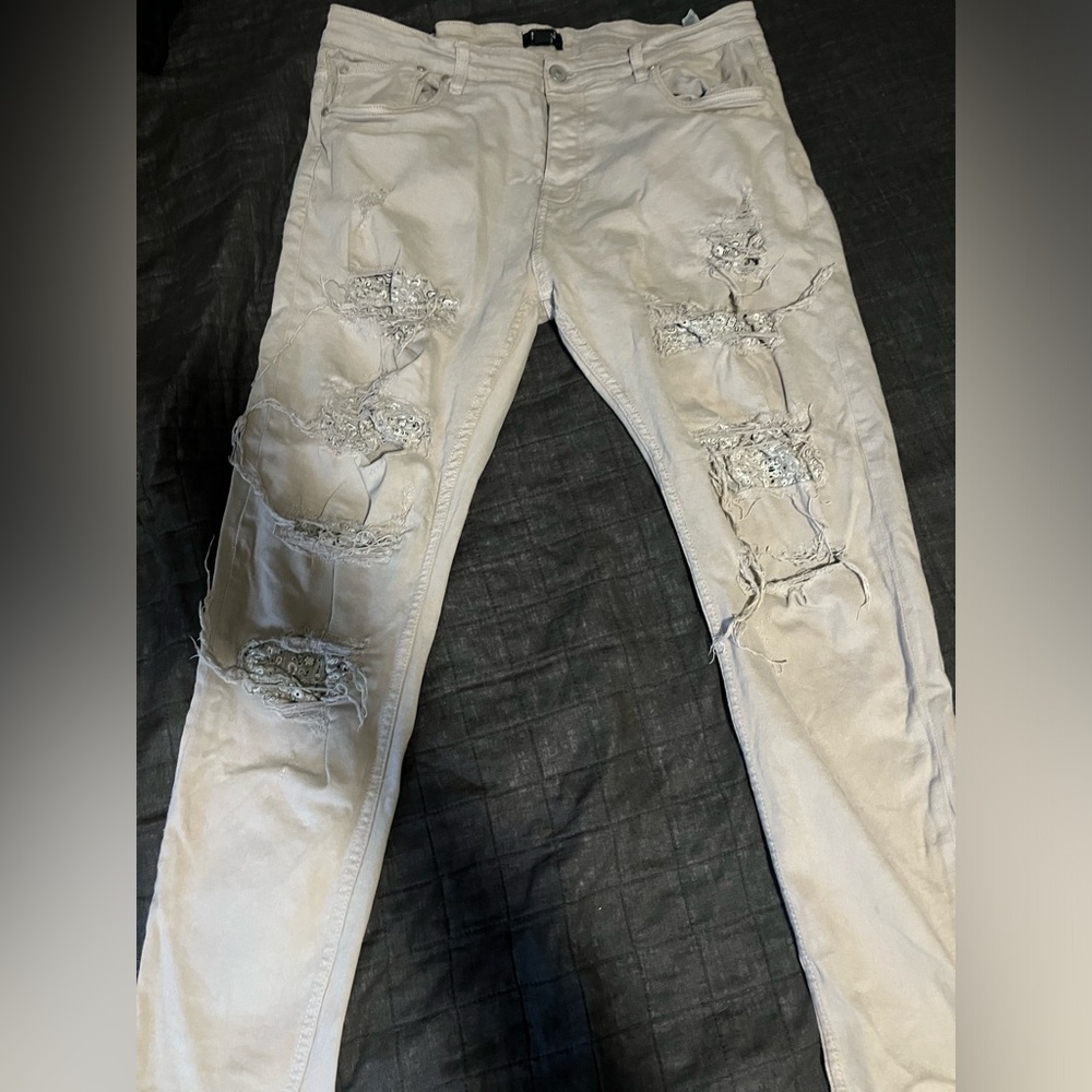 Men khaki bandana pants